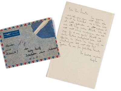 Kafka's letter to friend, in which he is complaining of writer’s block, up for auction