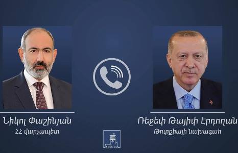 Никол Пашинян провел телефонный разговор с Эрдоганом