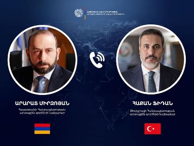 МИД РА: Мирзоян и Фидан затронули процесс урегулирования отношений между Арменией и Турцией