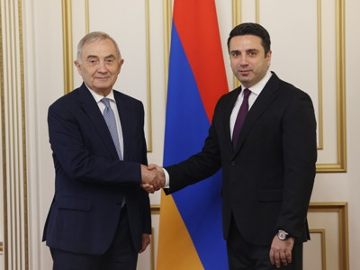 Parliament speaker presents Armenia's Crossroads of Peace project to head of BSEC