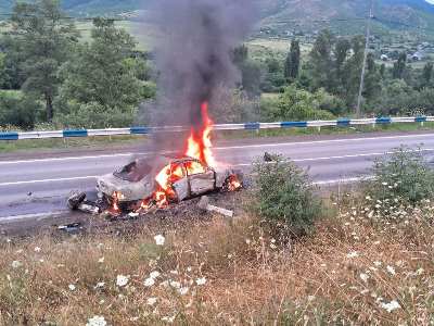 Պտղավան գյուղում այրվել է ավտոմեքենա