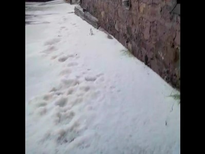 Գնդեվազում խոշոր կարկուտ է տեղացել