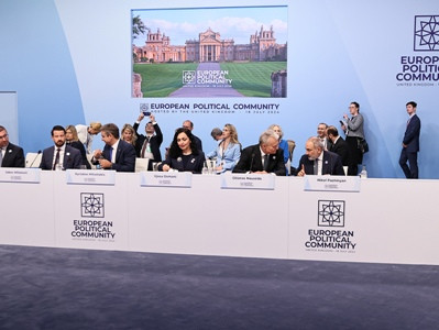Nikol Pashinyan attends the opening of the 4th European Political Community Summit