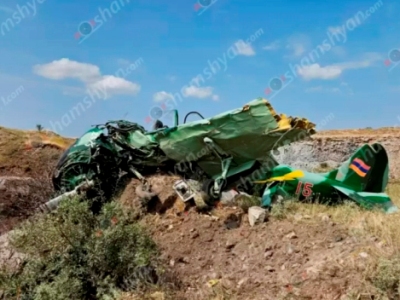 Armenian Defense Ministry: An-2 airplane crashed during a training flight