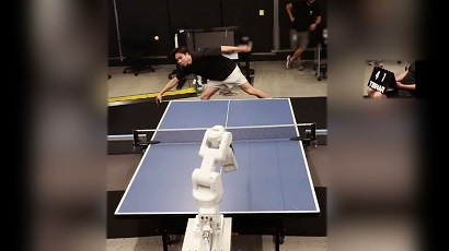 AI robot learns to beat amateur table tennis players