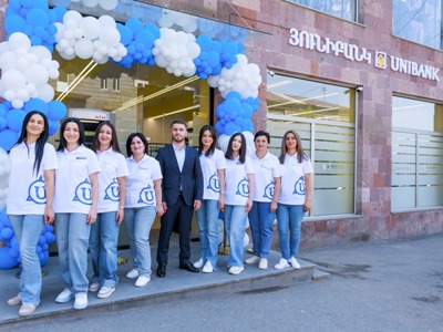 В Аштараке открылся обновленный филиал Юнибанка
