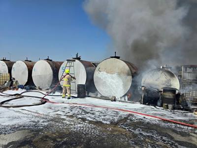 Стали известны новые подробности крупного пожара на складе АЗС в Араратской области Армении