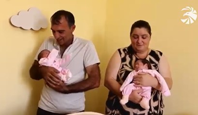 У погибшего на войне Авага Аветисяна родились сестры-близнецы