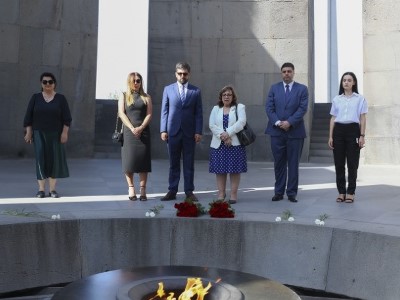 Uruguay MPs visit Armenian Genocide Memorial in Yerevan