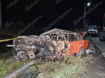ДТП в селе Овташат привело к пожару: есть погибшие