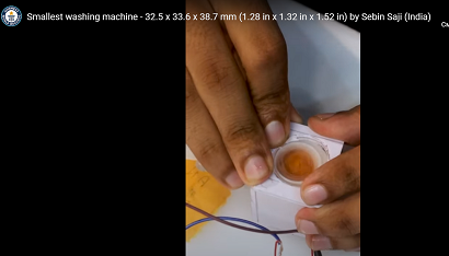 India man creates world's smallest full-cycle washing machine