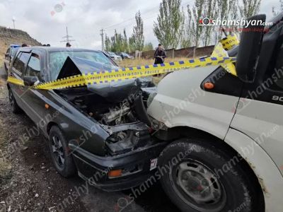 Կոտայքի Գետամեջ գյուղի ոլորաններում ճակատ ճակատի բախվել են «Volkswagen»-ն ու «Ford Transit»-ը. կան վիրավորներ