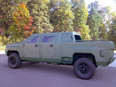 General Motors unveils army armored vehicle with unique technology