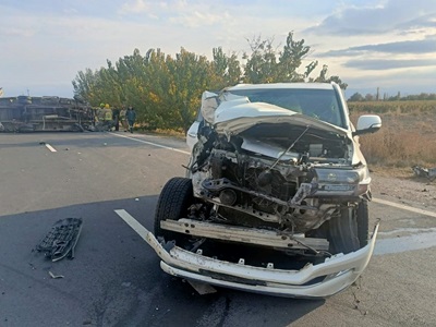 Երևան-Մեղրի ավտոճանապարհին բախվել են Toyota և GAZelle մակնիշի ավտոմեքենաները. վերջինս կողաշրջվե է. կան տուժածներ