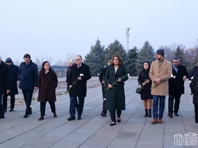 PACE delegation visits Armenian Genocide Memorial in Yerevan
