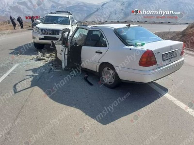 Տիգրանաշենի ոլորաններում բախվել են «Toyota Land Cruiser»-ը և «Mercedes»-ը