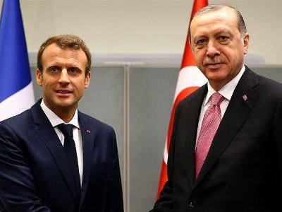 What issues did Erdogan and Macron discuss?