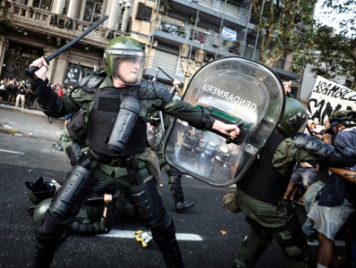 Clashes break out with police during Argentina protest supporting retirees