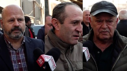 Жители улицы Арин Берд в Ереване проводят акцию протеста