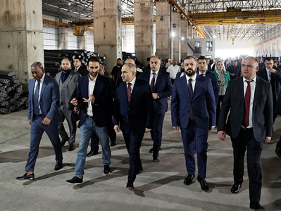 Пашинян в Арарате присутствовал на открытии завода компании «GTB Steel» по производству стальной арматуры