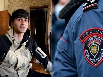 Группа граждан проводит акцию протеста у здания Следственного комитета Армении