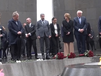 Germany president visits Armenian Genocide Memorial in Yerevan