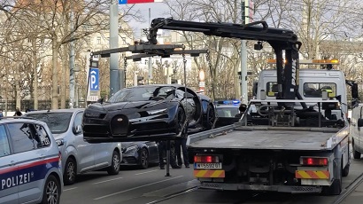 Полиция конфисковала гиперкар Bugatti Chiron стоимостью более 3 млн. евро за безумные гонки в центре Вены