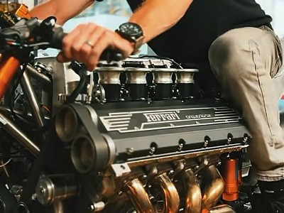 Ferrari-powered motorcycle being assembled in US