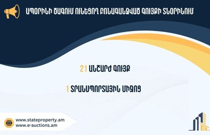 Տեղեկատվություն՝ պետությանը վերադարձված ապօրինի ծագում ունեցող գույքի տնօրինման վերաբերյալ