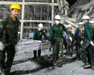 Death toll from Bangkok highrise collapse – due to earthquake – rises to 74