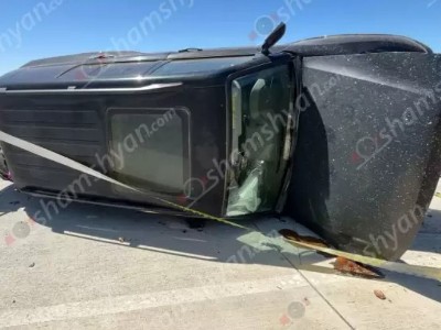 Արագածոտնի մարզում «Mitsubishi Montero»-ն բախվել է բետոնե քարերին ու շրջվել. ամուսինները տեղափոխվել են հիվանդանոց