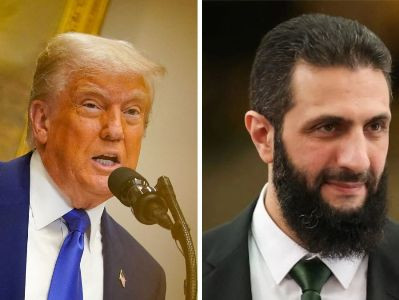 Trump meets with Syria interim president