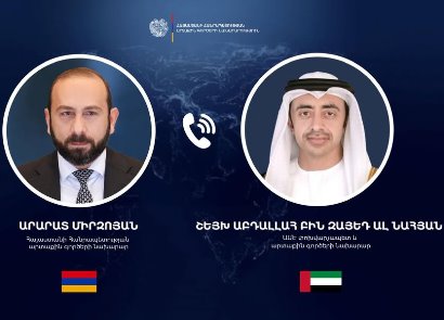 Արարատ Միրզոյանն ԱՄԷ ԱԳ նախարարի հետ քննարկել է հայ–ադրբեջանական հարաբերությունները