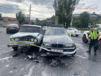 Հալաբյան-Կիևյան խաչմերուկում բախվել են «BMW»-ն ու «ՎԱԶ 2106»-ը. 2 վիրավորներից մեկը հղի կին է