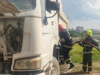 Հրդեհ բեռնատար ավտոմեքենայում