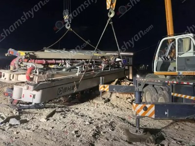 Երևանի շինհրապարակներից մեկում բետոնախառնիչը կողաշրջվել է. shamshyan.com