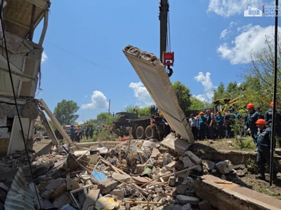Death toll in Armenia Chambarak town residential building explosion, collapse rises to 6