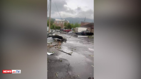 Տորնադոն մեծ ավերածություններ է գործել Ապարանում. կա 4 տուժած (ուղիղ)