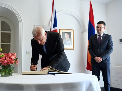 Armenia president visits UK ambassador’s residence