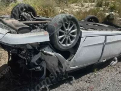 Թալինի տարածքում «Ford Fusion»-ը բախվել է քարերին և գլխիվայր շրջվել. 6 վիրավորներից 4-ը երեխաներ են
