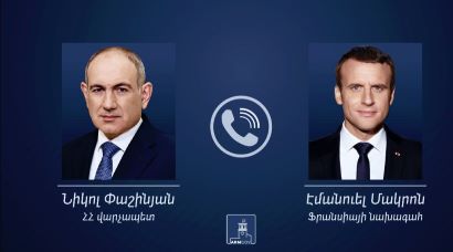 Armenia’s Pashinyan holds telephone conversation with France’s Macron