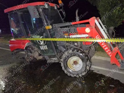 Երևանում բախվել են Mercedes»-ն ու քաղաքապետարանի տրակտորը. վերջինիս անվահեծանը կոտրվել ու շպրտվել է. կա վիրավոր