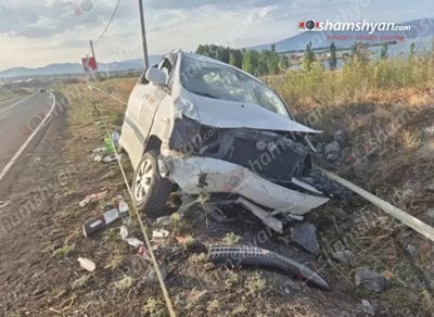 Գեղարքունիքում Toyota-ն դուրս է եկել ճանապարհին, բախվել քարերին և շրջվել․կա 6 տուժած.վարորդը չուներ վարորդական վկայական