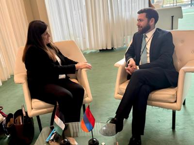 Armenia deputy FM, Palestine minister of state for foreign affairs exchange views on possible joint programs