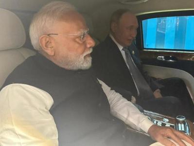 «Лимузинная дипломатия»: Владимир Путин и Нарендра Моди прокатились на Aurus