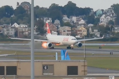 Passenger plane caught fire during takeoff in United States
