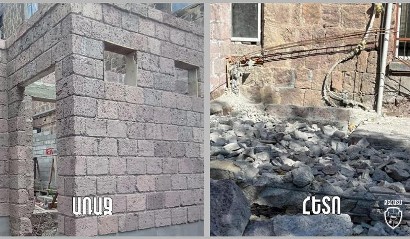 Տեսչական մարմնի վերահսկողության արդյունքում ապօրինի կառուցված շինությունն ապամոնտաժվել է