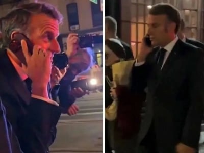 New York police stop Macron’s car on street to make way for Trump's motorcade