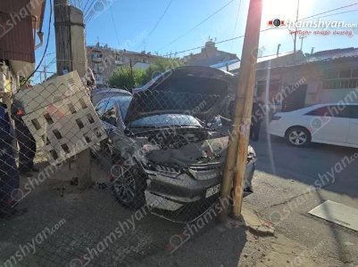 Երևանում. 47-ամյա հարբած վարորդը «BYD»-ով բախվել է վճարային տերմինալին, ապա երկաթե էլեկտրասյանը. կա վիրավոր