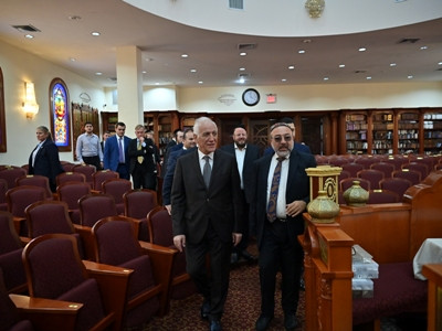 Խաչատուրյանն այցելել է սինագոգ, ապա հանդիպել Նյու Յորքի հրեական կազմակերպությունների ներկայացուցիչների հետ